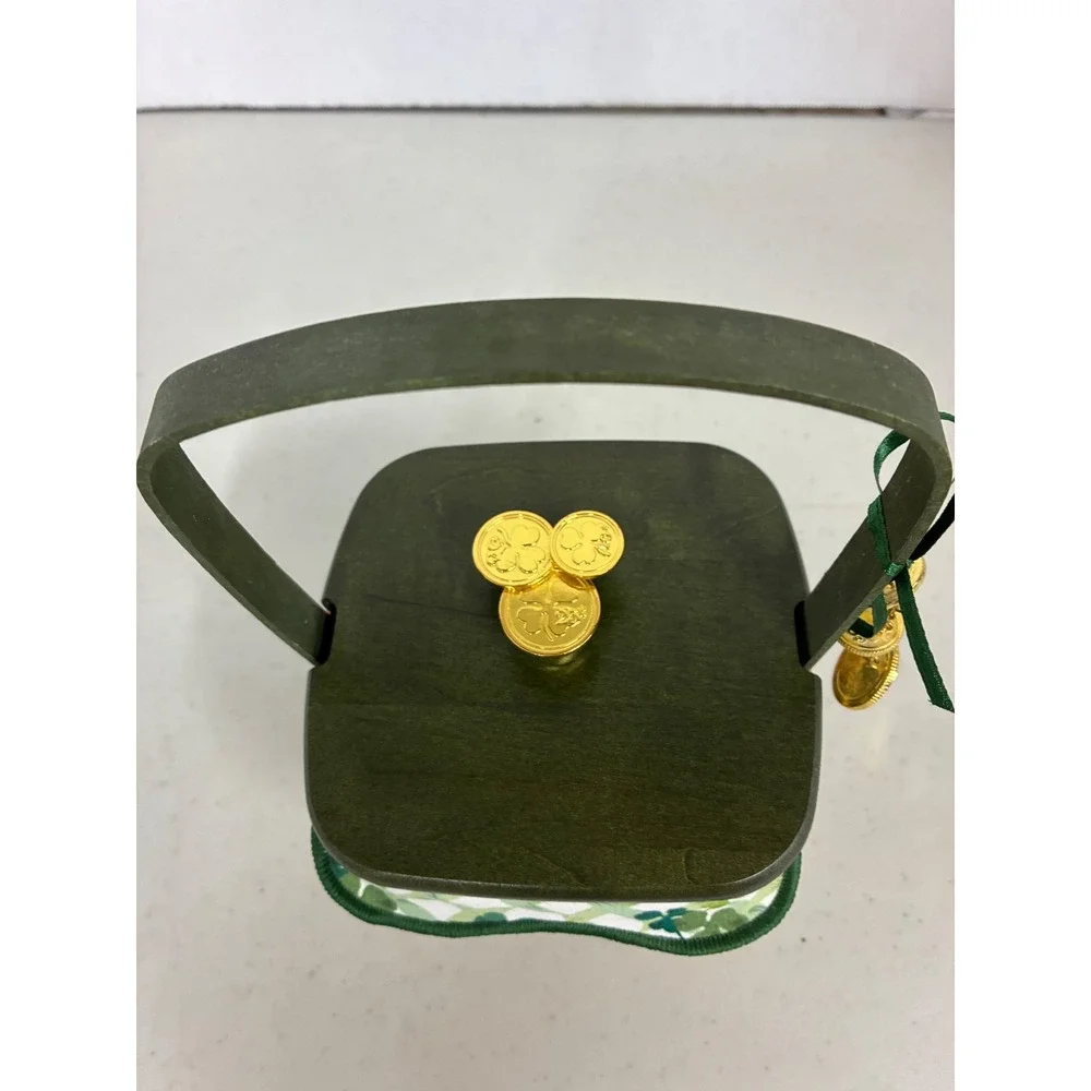 Longaberger 2009 St Patricks‎ Day Basket Green Lid Liner Protector Shamrock